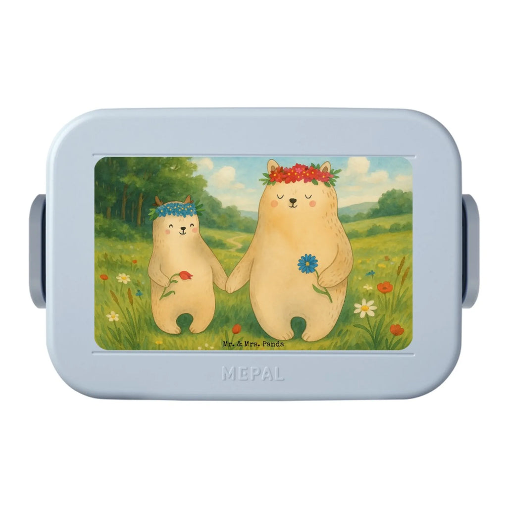 MEPAL Bentobox Bären mit Blumenkranz Design Lunchbox, Brotdose, Bentobox, Familie, Vatertag, Muttertag, Bruder, Schwester, Mama, Papa, Oma, Opa, beste Mutter, Lieblingsmensch, Kind, Mutti, Geschenk Mama. Muttertag, Bär, Family, weltbeste Mama, Mami, Lieblingsmama, Bären, Töchter, Kinder, Tochter, Vorbild, Mutter