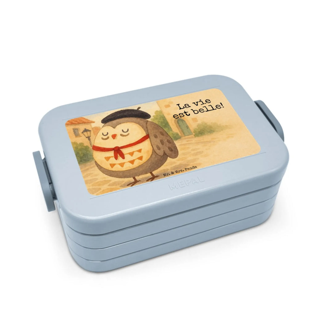 MEPAL Bentobox Eule Frankreich Design Lunchbox, Brotdose, Bentobox, Eule, das Leben ist schön, Owl, Spruch Französisch, hibou, Spruch schön, Frankreich, La vie est belle, Eulen, Eule Deko
