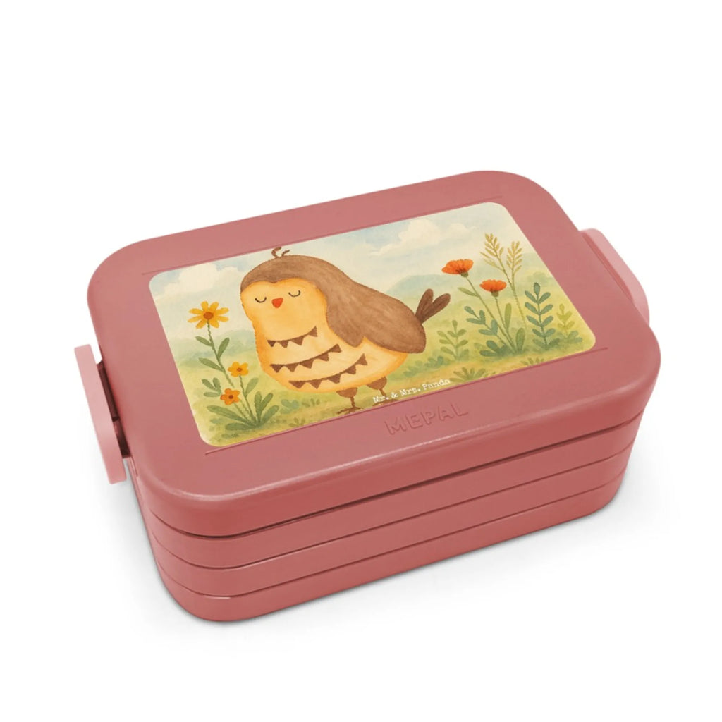 MEPAL Bentobox Eule Zufrieden Design Bentobox, Brotdose, Lunchbox, Eule, Romantisch, Spruch schön, Geschenk Hochzeitstag, Eule deko, Owl, Eule Spruch, Wortspiel lustig, Liebe Spruch