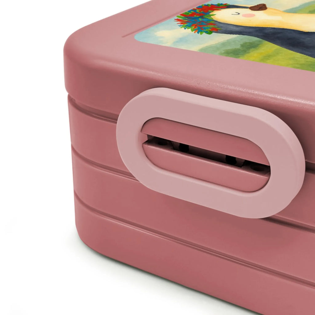 MEPAL Bentobox Pinguin Blumen Design Lunchbox, Bentobox, Brotdose, Pinguin, Universum, Liebeskummer, Leben, Motivation, Wünsche, Ziele, Lebenslust, Lebensziele, Blumenkranz, Pinguine, Geschenkidee
