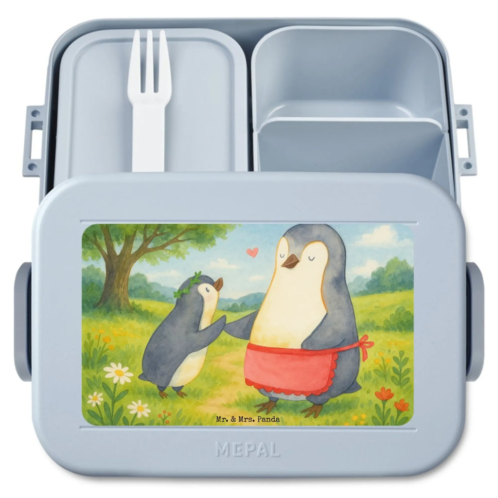 MEPAL Bentobox Pinguin mit Kind Design Brotdose, Lunchbox, Bentobox, Familie, Vatertag, Muttertag, Bruder, Schwester, Mama, Papa, Oma, Opa, Mami, Mutti, Geburststag, Mutter, Geschenk