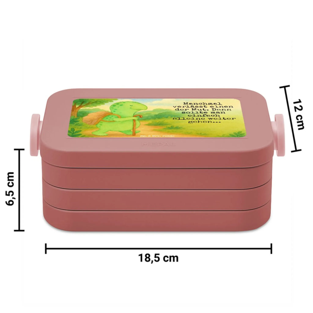 MEPAL Bentobox Schildkröte Wanderer Design Brotdose, Lunchbox, Bentobox, Schildkröte, Motivationssprüche, Neuanfang, Motivationsspruch, Motivation, Schildkröten