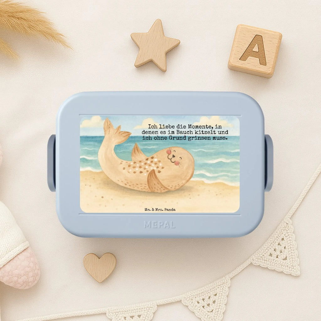 MEPAL Bentobox Robbe Liegen Design Lunchbox, Bentobox, Brotdose, Tiermotive, Gute Laune, lustige Sprüche, Tiere, Robben, Ostsee, Strand, Meerestier, Seehund, Freude, Lachen, Robbe, Nordsee