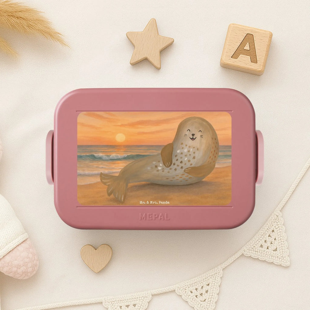 MEPAL Bentobox Robbe Lachen Design Lunchbox, Brotdose, Bentobox, Tiermotive, Gute Laune, lustige Sprüche, Tiere, Ostsee, Meerestier, Seehund, Robbe, Strand, Nordsee, Robben