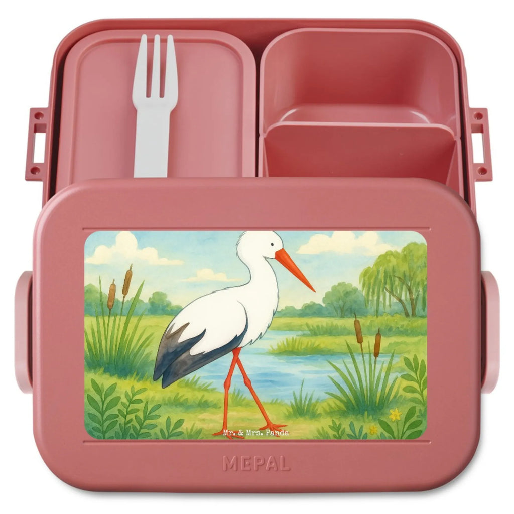 MEPAL Bentobox Storch Design Brotdose, Lunchbox, Bentobox, Tiermotive, Gute Laune, lustige Sprüche, Tiere, Störche, Mutter, Mütter, Baby, Schwangerschaft, Babybauch, Storch, Schwanger, Mutter werden, Geburt
