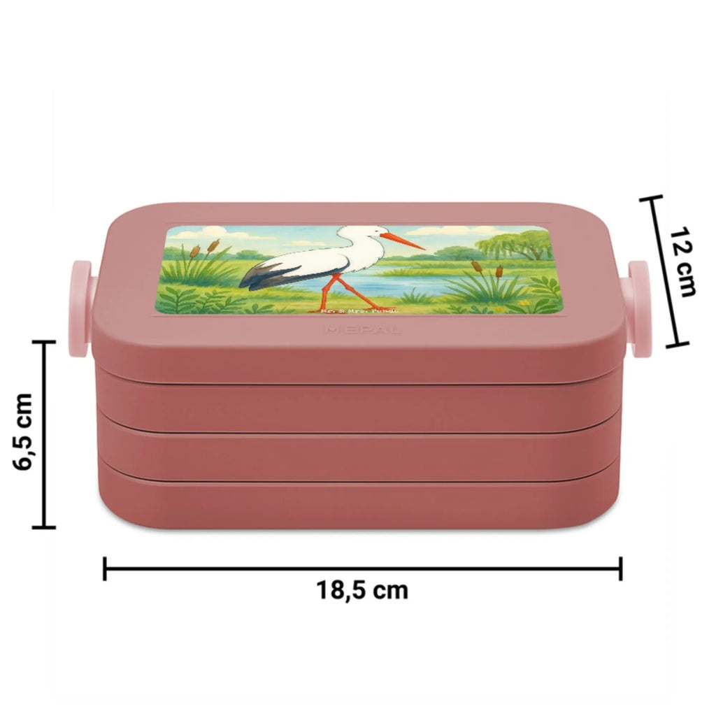 MEPAL Bentobox Storch Design Brotdose, Lunchbox, Bentobox, Tiermotive, Gute Laune, lustige Sprüche, Tiere, Störche, Mutter, Mütter, Baby, Schwangerschaft, Babybauch, Storch, Schwanger, Mutter werden, Geburt