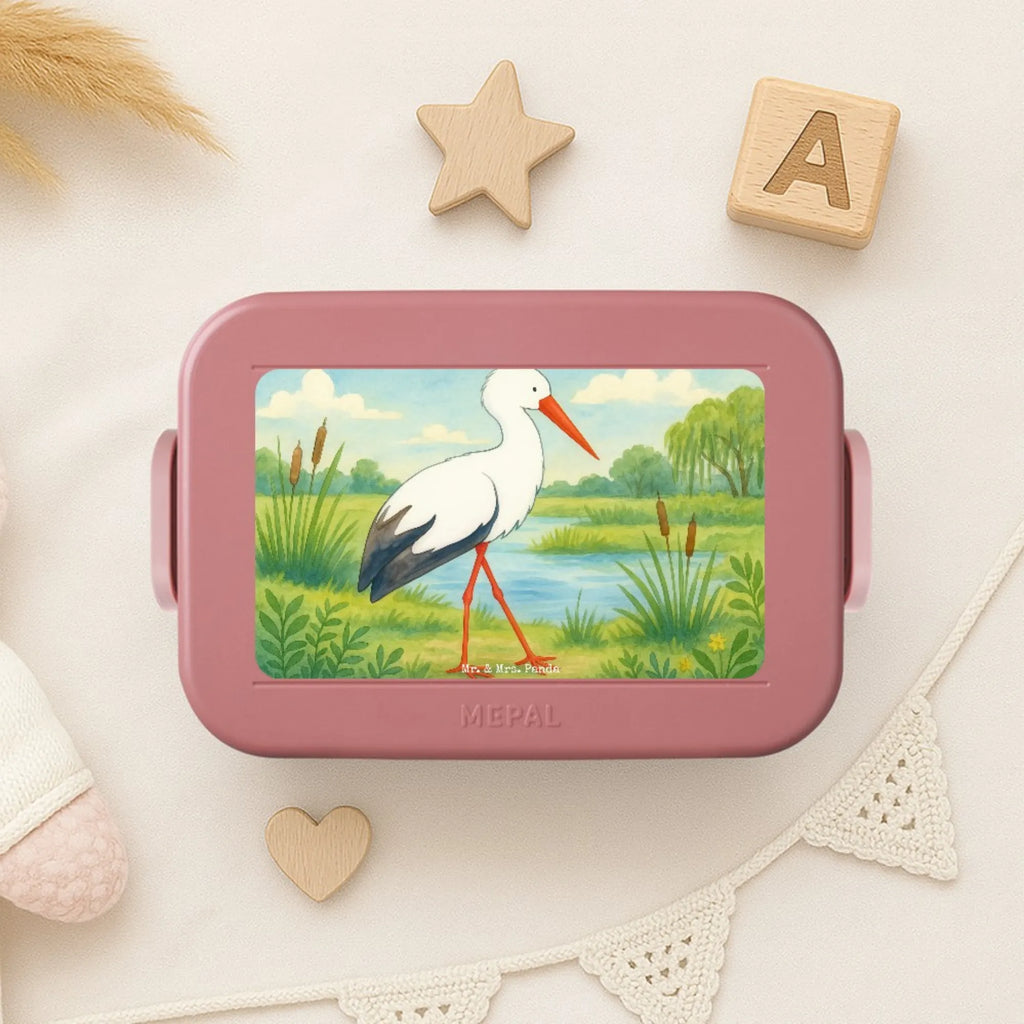 MEPAL Bentobox Storch Design Brotdose, Lunchbox, Bentobox, Tiermotive, Gute Laune, lustige Sprüche, Tiere, Störche, Mutter, Mütter, Baby, Schwangerschaft, Babybauch, Storch, Schwanger, Mutter werden, Geburt