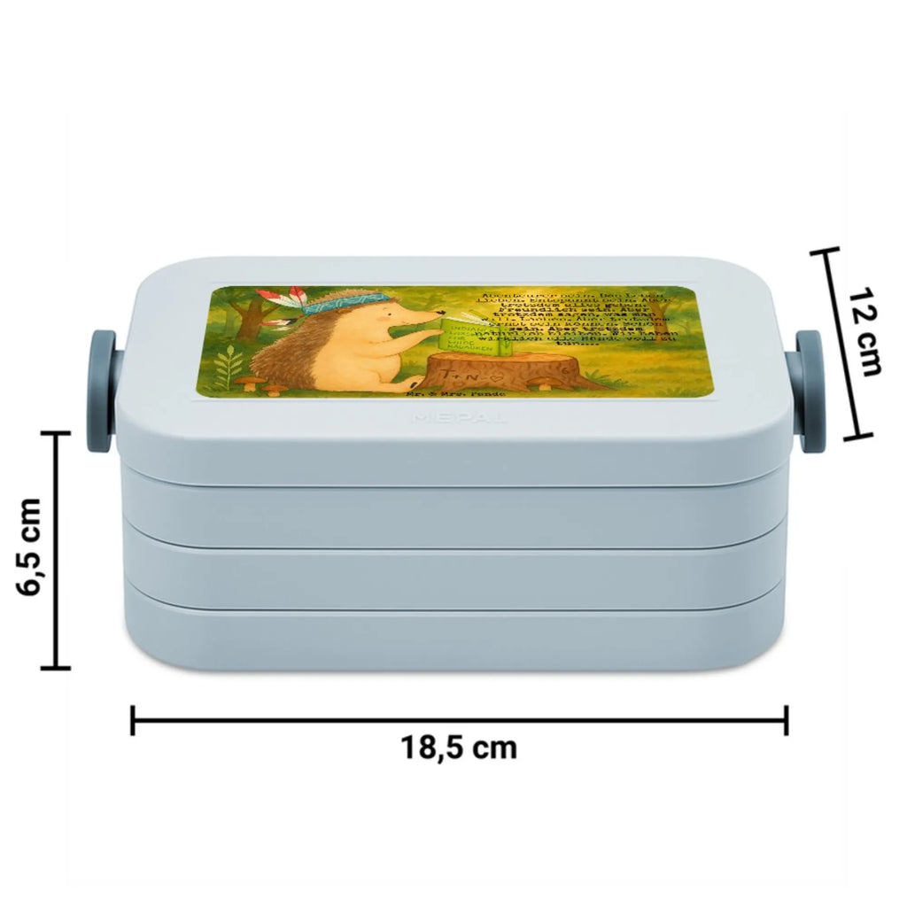 MEPAL Bentobox Igel Federschmuck Design Brotdose, Bentobox, Lunchbox, Waldtiere, Tiere, Lagerfeuer, Indianer, Camping, Igel, Abenteuer