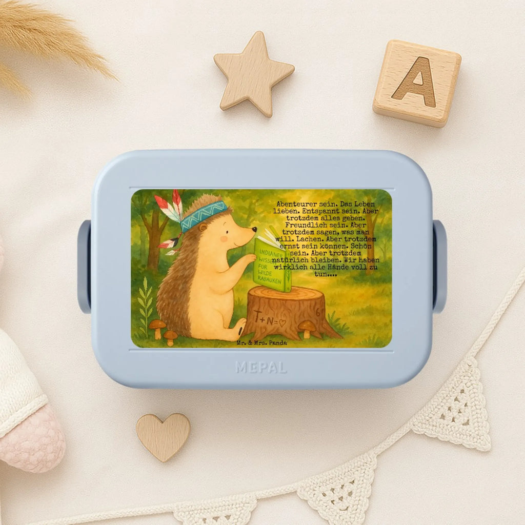 MEPAL Bentobox Igel Federschmuck Design Brotdose, Bentobox, Lunchbox, Waldtiere, Tiere, Lagerfeuer, Indianer, Camping, Igel, Abenteuer