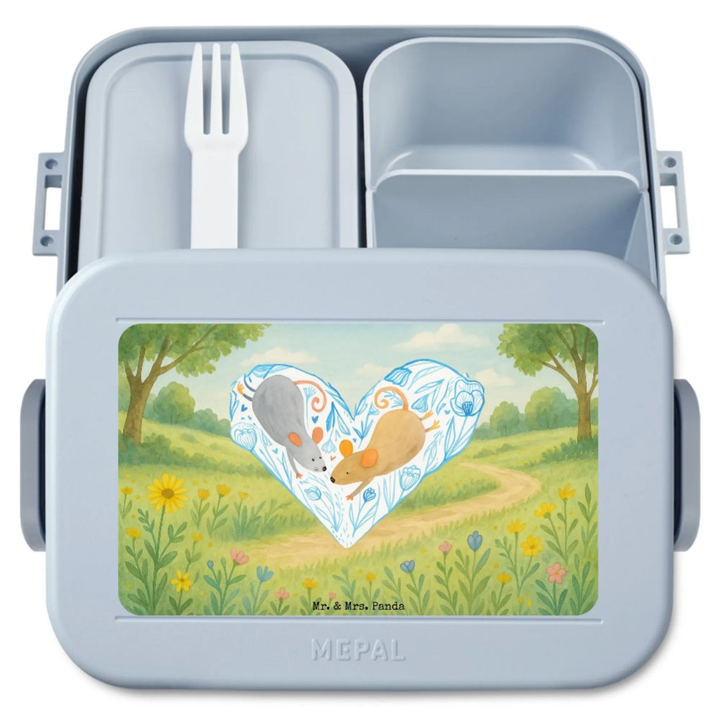 MEPAL Bentobox Mäuse Herz Design Lunchbox, Bentobox, Brotdose, Liebe, Partner, Freund, Freundin, Ehemann, Ehefrau, Heiraten, Verlobung, Heiratsantrag, Liebesgeschenk, Jahrestag, Hocheitstag, Liebesbotschaft, Hochzeit, Love, Lieblingsmensch, Geschenk für zwei, Liebesbeweis, Maus, Mäuse, Gemeinsamkeit