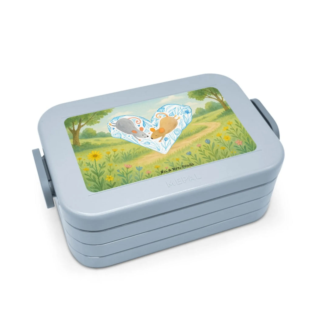 MEPAL Bentobox Mäuse Herz Design Lunchbox, Bentobox, Brotdose, Liebe, Partner, Freund, Freundin, Ehemann, Ehefrau, Heiraten, Verlobung, Heiratsantrag, Liebesgeschenk, Jahrestag, Hocheitstag, Liebesbotschaft, Hochzeit, Love, Lieblingsmensch, Geschenk für zwei, Liebesbeweis, Maus, Mäuse, Gemeinsamkeit