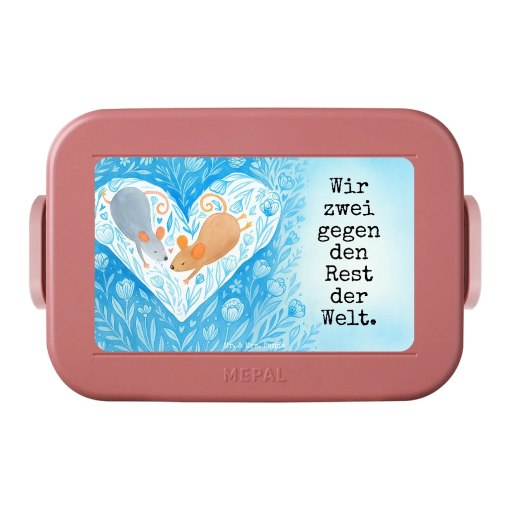 MEPAL Bentobox Mäuse Herz Design Lunchbox, Bentobox, Brotdose, Liebe, Partner, Freund, Freundin, Ehemann, Ehefrau, Heiraten, Verlobung, Heiratsantrag, Liebesgeschenk, Jahrestag, Hocheitstag, Liebesbotschaft, Hochzeit, Love, Lieblingsmensch, Geschenk für zwei, Liebesbeweis, Maus, Mäuse, Gemeinsamkeit