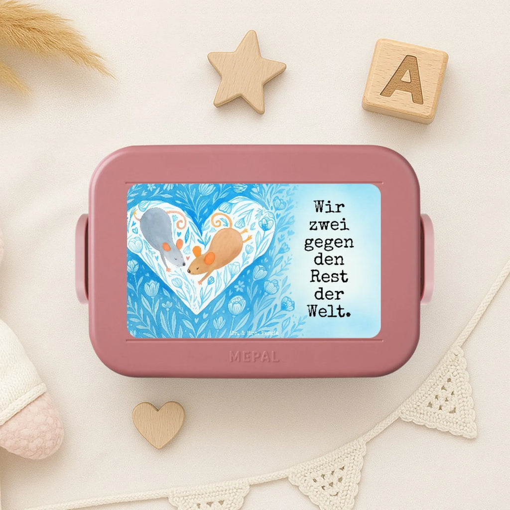 MEPAL Bentobox Mäuse Herz Design Lunchbox, Bentobox, Brotdose, Liebe, Partner, Freund, Freundin, Ehemann, Ehefrau, Heiraten, Verlobung, Heiratsantrag, Liebesgeschenk, Jahrestag, Hocheitstag, Liebesbotschaft, Hochzeit, Love, Lieblingsmensch, Geschenk für zwei, Liebesbeweis, Maus, Mäuse, Gemeinsamkeit