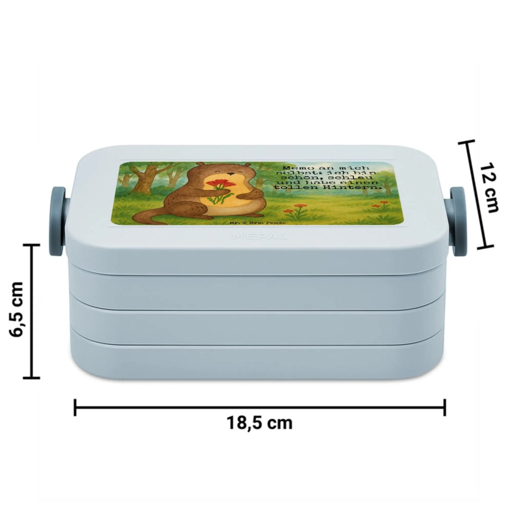 MEPAL Bentobox Otter Blumenstrauß Design Bentobox, Lunchbox, Brotdose, Otter, Fischotter, Seeotter, Otter Seeotter See Otter