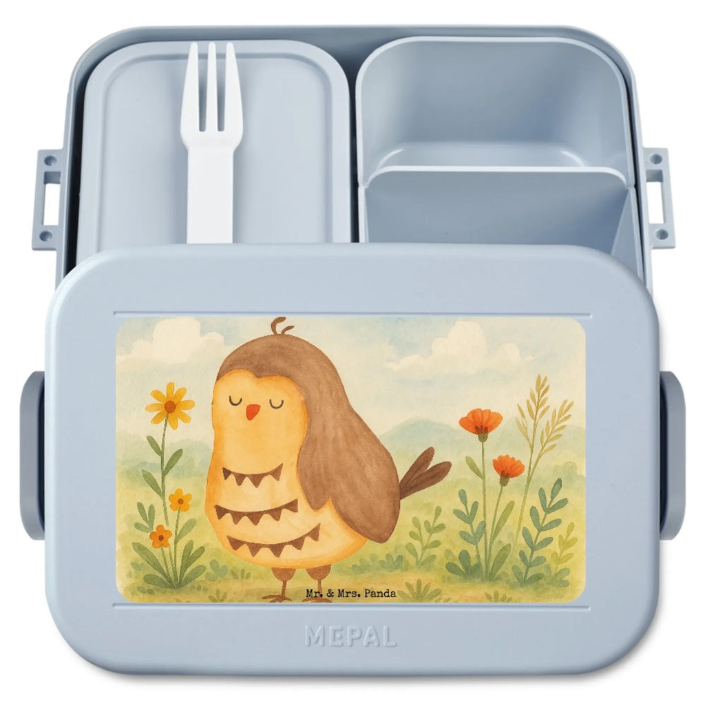 MEPAL Bentobox Eule Zufrieden Design Bentobox, Brotdose, Lunchbox, Eule, Romantisch, Spruch schön, Geschenk Hochzeitstag, Eule deko, Owl, Eule Spruch, Wortspiel lustig, Liebe Spruch