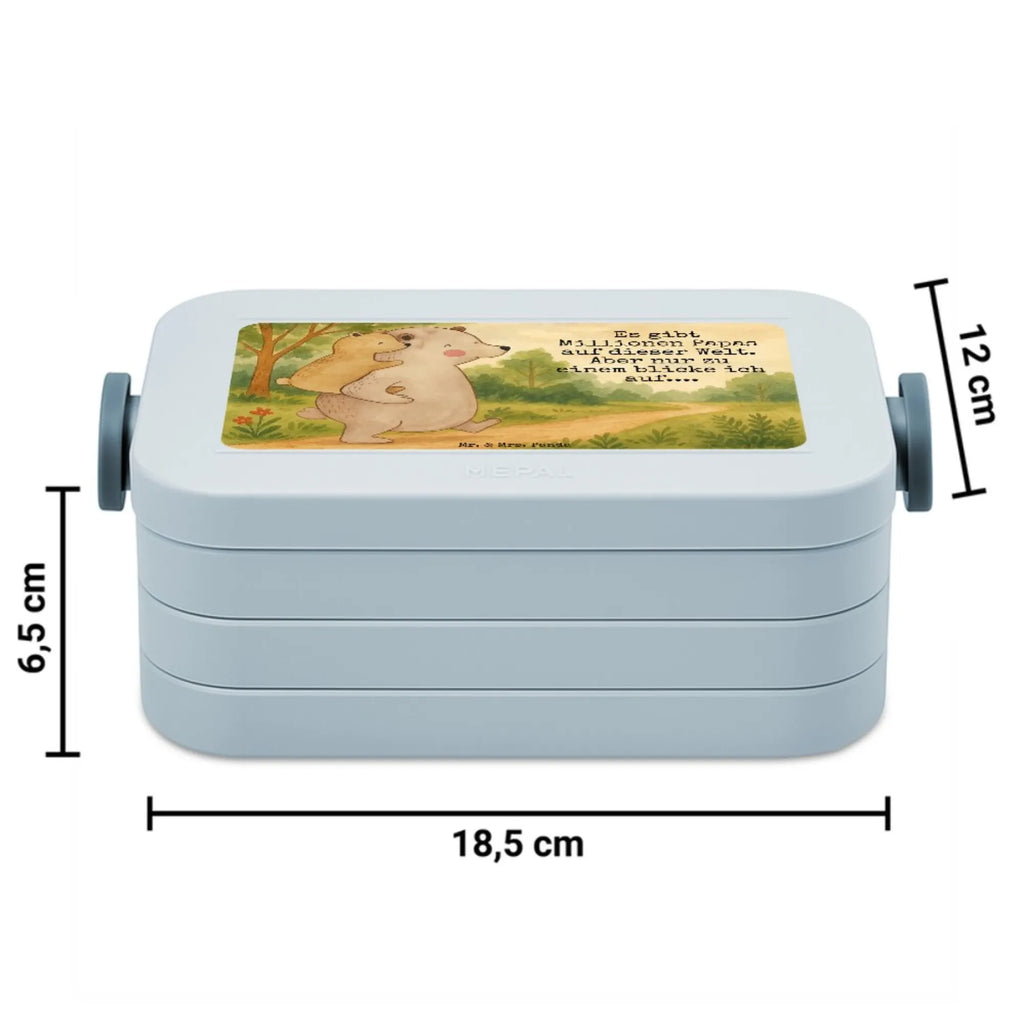 MEPAL Bentobox Papa Bär Design Lunchbox, Brotdose, Bentobox, Familie, Vatertag, Muttertag, Bruder, Schwester, Mama, Papa, Oma, Opa, Onkel, Papi, Geburtstag, Vati, Vater, Geschenk