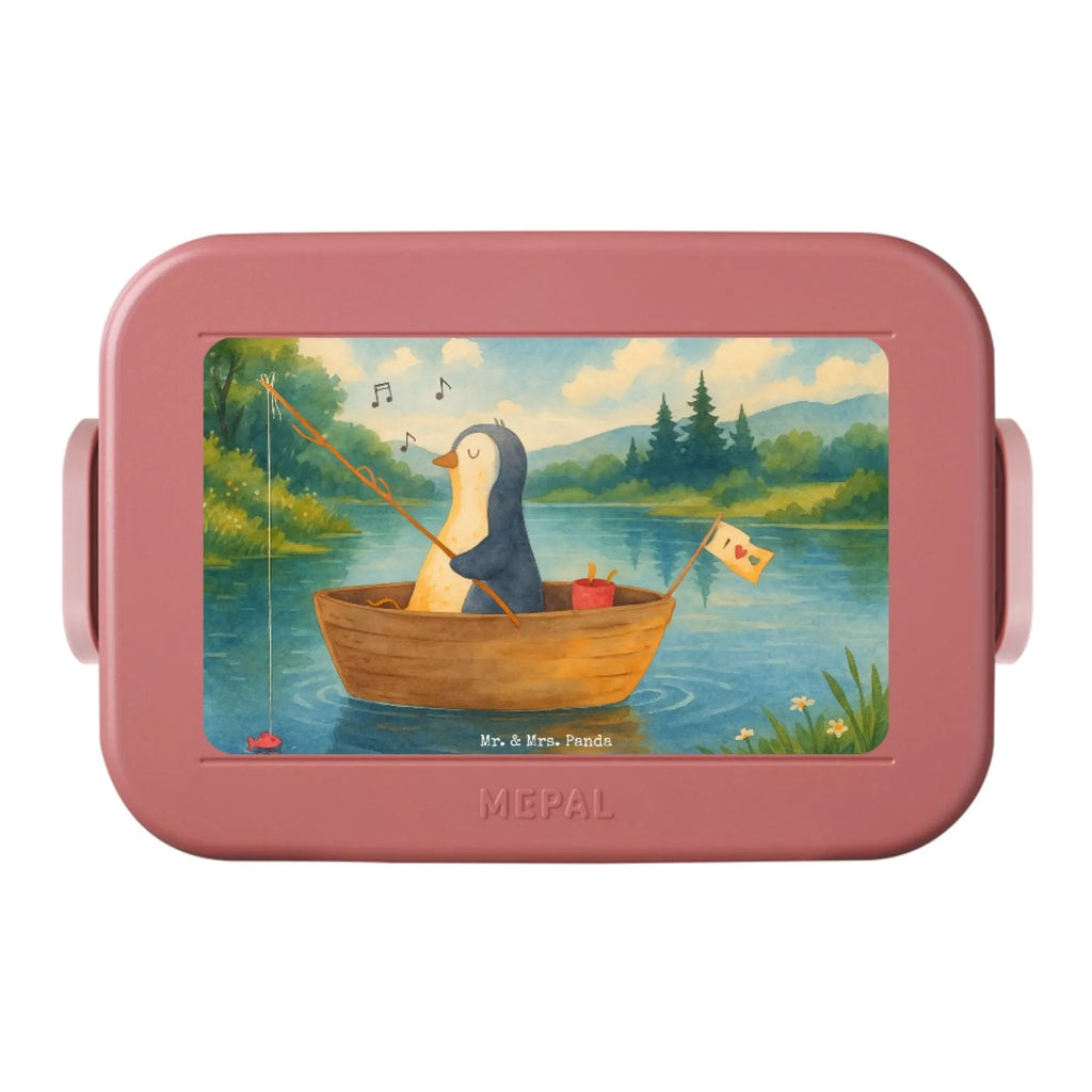 MEPAL Bentobox Pinguin Angelboot Design Bentobox, Brotdose, Lunchbox, Pinguin, Angeln, genießen, Geschenkidee Liebeskummer, Neustart, Boot, Scheidung, Motivation, Neuanfang, Pinguine, Lebenslust, Angelboot, Trennung, Leben