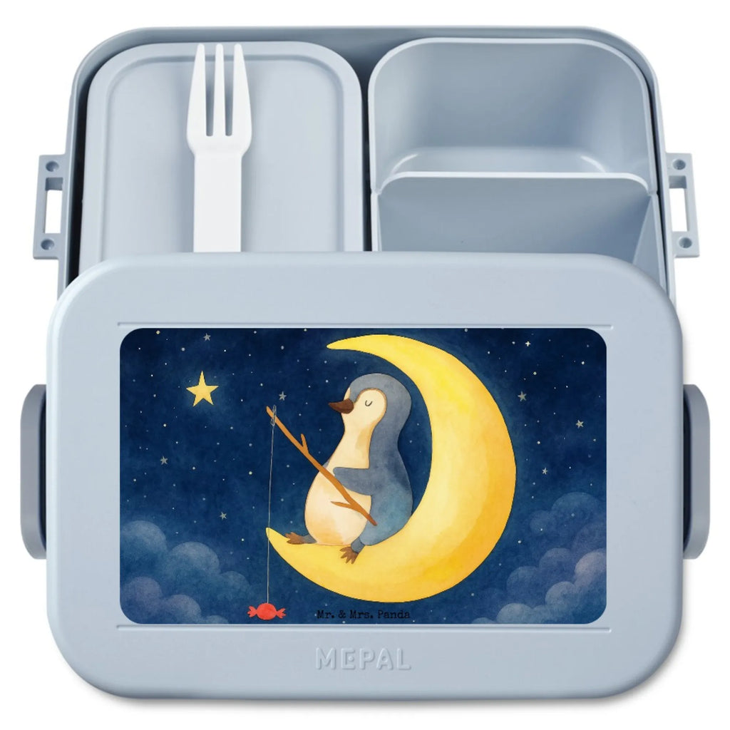 MEPAL Bentobox Pinguin Mond Design Bentobox, Lunchbox, Brotdose, Pinguin, Schlafstörungen, Nachtruhe, Pinguine, schlafen, Schlafzimmer, Spruch, Einschlafen, Gästezimmer