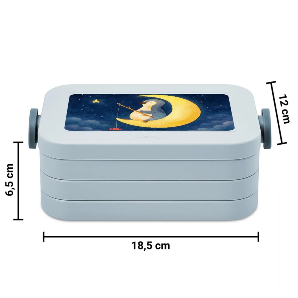 MEPAL Bentobox Pinguin Mond Design Bentobox, Lunchbox, Brotdose, Pinguin, Schlafstörungen, Nachtruhe, Pinguine, schlafen, Schlafzimmer, Spruch, Einschlafen, Gästezimmer