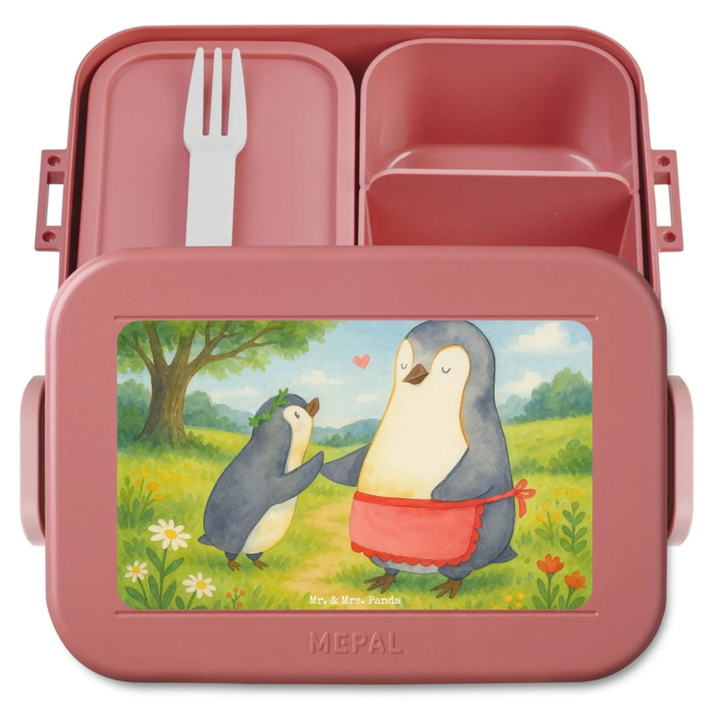 MEPAL Bentobox Pinguin mit Kind Design Brotdose, Lunchbox, Bentobox, Familie, Vatertag, Muttertag, Bruder, Schwester, Mama, Papa, Oma, Opa, Mami, Mutti, Geburststag, Mutter, Geschenk