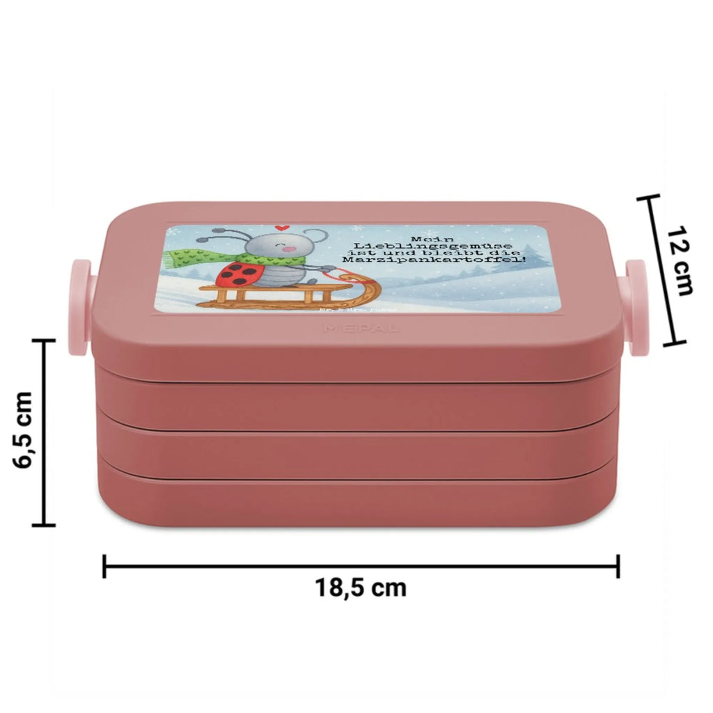 MEPAL Bentobox Smörle Rodeln Design Brotdose, Bentobox, Lunchbox, Winter, Weihnachten, Weihnachtsdeko, Nikolaus, Advent, Heiligabend, Wintermotiv, Smörle, Marzipan, Schlittenfahren