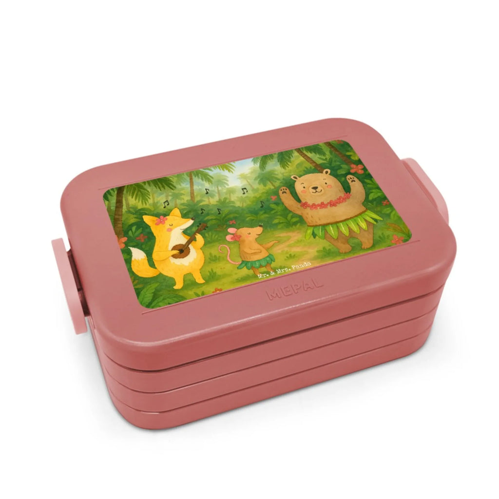 MEPAL Bentobox Waldtiere Aloha Design Brotdose, Lunchbox, Bentobox, Tiermotive, Gute Laune, lustige Sprüche, Tiere, Wald, Tanzen, Leben, Hase, Lachen, Aloha, Waldtiere, Bär, Igel, Musik