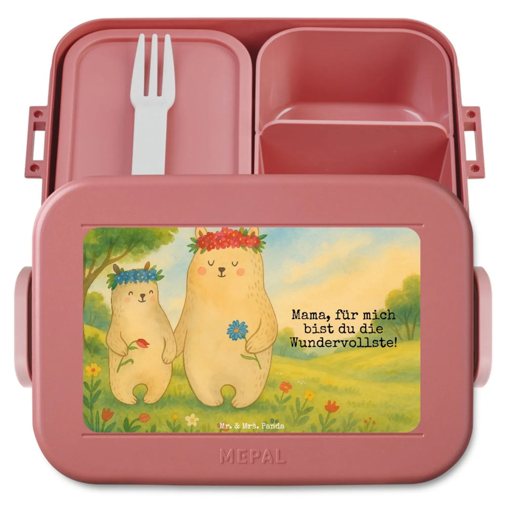MEPAL Bentobox Bären mit Blumenkranz Design Lunchbox, Brotdose, Bentobox, Familie, Vatertag, Muttertag, Bruder, Schwester, Mama, Papa, Oma, Opa, beste Mutter, Lieblingsmensch, Kind, Mutti, Geschenk Mama. Muttertag, Bär, Family, weltbeste Mama, Mami, Lieblingsmama, Bären, Töchter, Kinder, Tochter, Vorbild, Mutter
