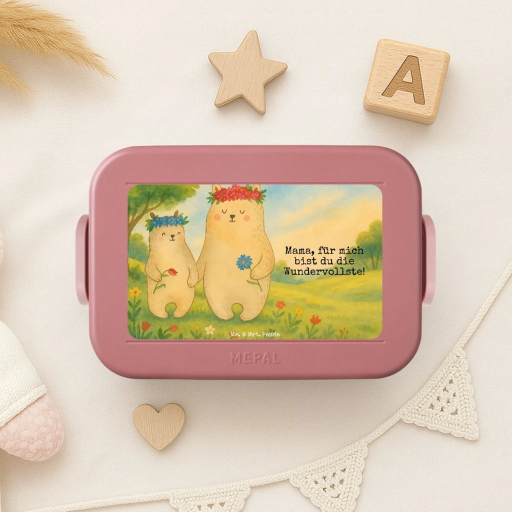 MEPAL Bentobox Bären mit Blumenkranz Design Lunchbox, Brotdose, Bentobox, Familie, Vatertag, Muttertag, Bruder, Schwester, Mama, Papa, Oma, Opa, beste Mutter, Lieblingsmensch, Kind, Mutti, Geschenk Mama. Muttertag, Bär, Family, weltbeste Mama, Mami, Lieblingsmama, Bären, Töchter, Kinder, Tochter, Vorbild, Mutter