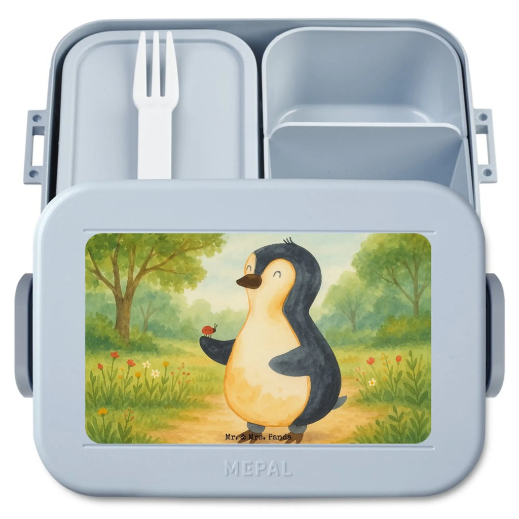 MEPAL Bentobox Pinguin Marienkäfer Design Lunchbox, Bentobox, Brotdose, Pinguin, Lebensfreude, Liebe, Wunder, Freude, Pinguine, Marienkäfer, Glück