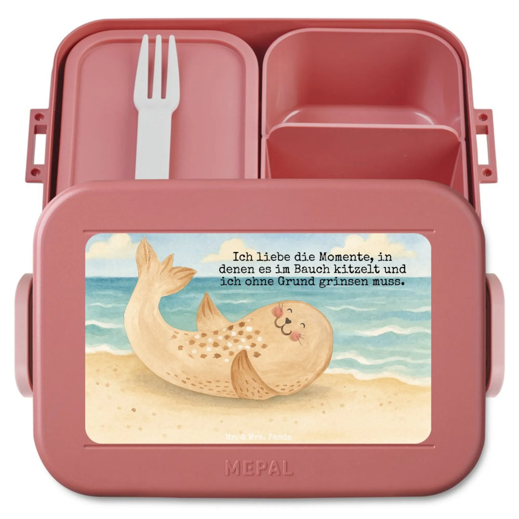 MEPAL Bentobox Robbe Liegen Design Lunchbox, Bentobox, Brotdose, Tiermotive, Gute Laune, lustige Sprüche, Tiere, Robben, Ostsee, Strand, Meerestier, Seehund, Freude, Lachen, Robbe, Nordsee