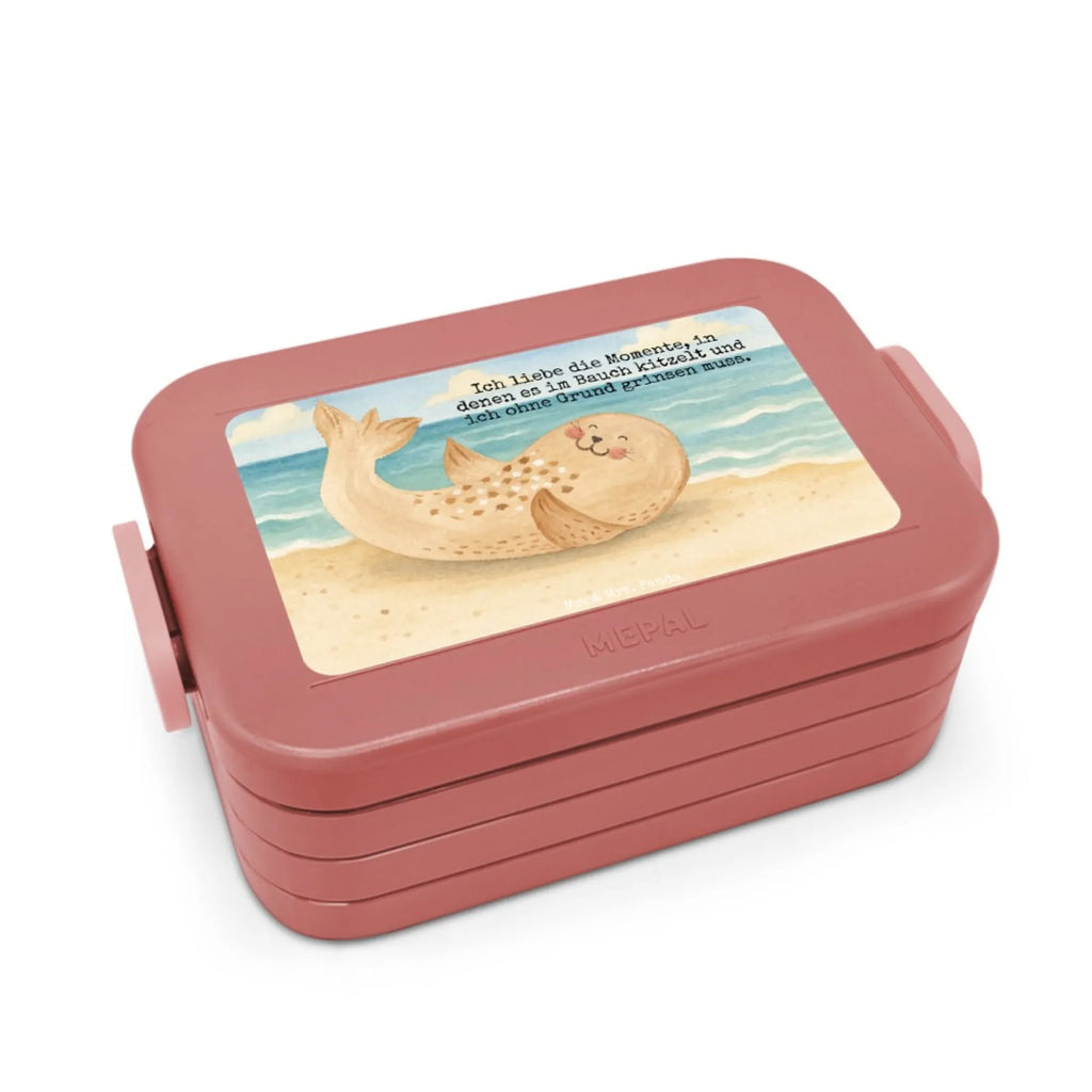 MEPAL Bentobox Robbe Liegen Design Lunchbox, Bentobox, Brotdose, Tiermotive, Gute Laune, lustige Sprüche, Tiere, Robben, Ostsee, Strand, Meerestier, Seehund, Freude, Lachen, Robbe, Nordsee