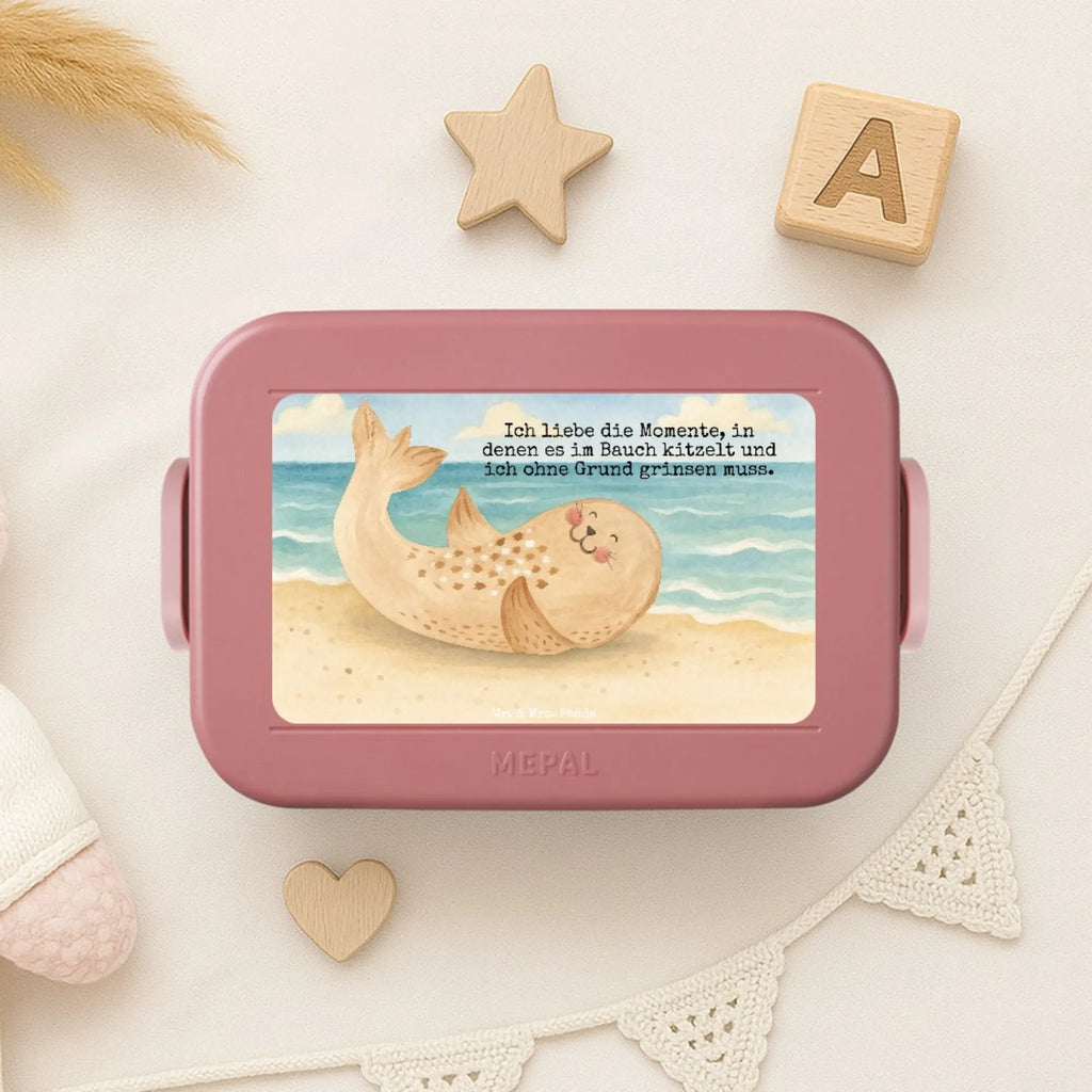 MEPAL Bentobox Robbe Liegen Design Lunchbox, Bentobox, Brotdose, Tiermotive, Gute Laune, lustige Sprüche, Tiere, Robben, Ostsee, Strand, Meerestier, Seehund, Freude, Lachen, Robbe, Nordsee
