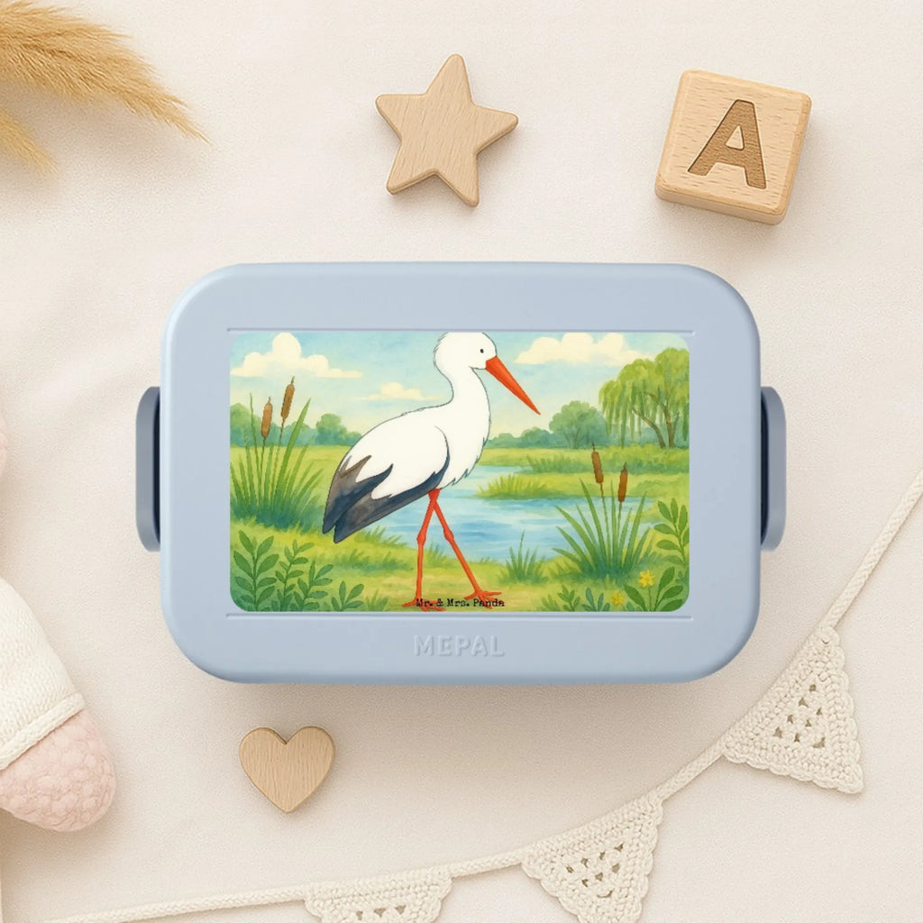 MEPAL Bentobox Storch Design Brotdose, Lunchbox, Bentobox, Tiermotive, Gute Laune, lustige Sprüche, Tiere, Störche, Mutter, Mütter, Baby, Schwangerschaft, Babybauch, Storch, Schwanger, Mutter werden, Geburt