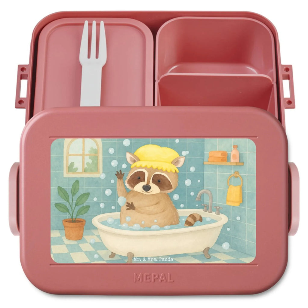 MEPAL Bentobox Waschbär Design Bentobox, Lunchbox, Brotdose, Tiermotive, Gute Laune, lustige Sprüche, Tiere, Plan, Waschbär, Tagträumen, waschen, Fröhlich, Seifenblasen