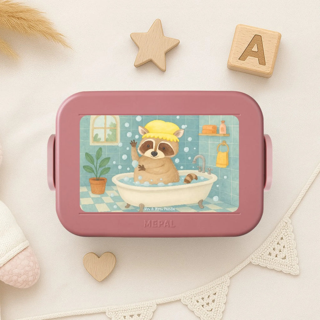 MEPAL Bentobox Waschbär Design Bentobox, Lunchbox, Brotdose, Tiermotive, Gute Laune, lustige Sprüche, Tiere, Plan, Waschbär, Tagträumen, waschen, Fröhlich, Seifenblasen