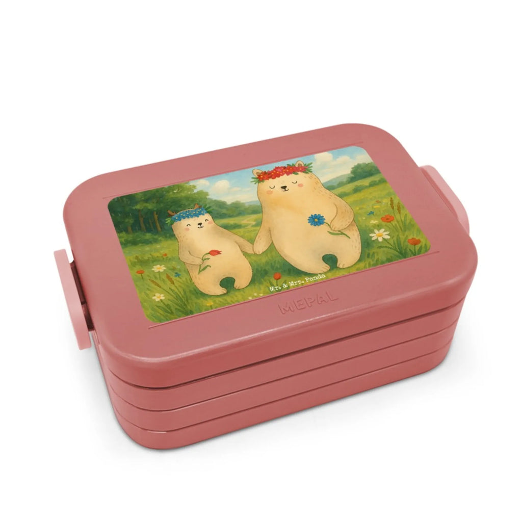 MEPAL Bentobox Bären mit Blumenkranz Design Lunchbox, Brotdose, Bentobox, Familie, Vatertag, Muttertag, Bruder, Schwester, Mama, Papa, Oma, Opa, beste Mutter, Lieblingsmensch, Kind, Mutti, Geschenk Mama. Muttertag, Bär, Family, weltbeste Mama, Mami, Lieblingsmama, Bären, Töchter, Kinder, Tochter, Vorbild, Mutter