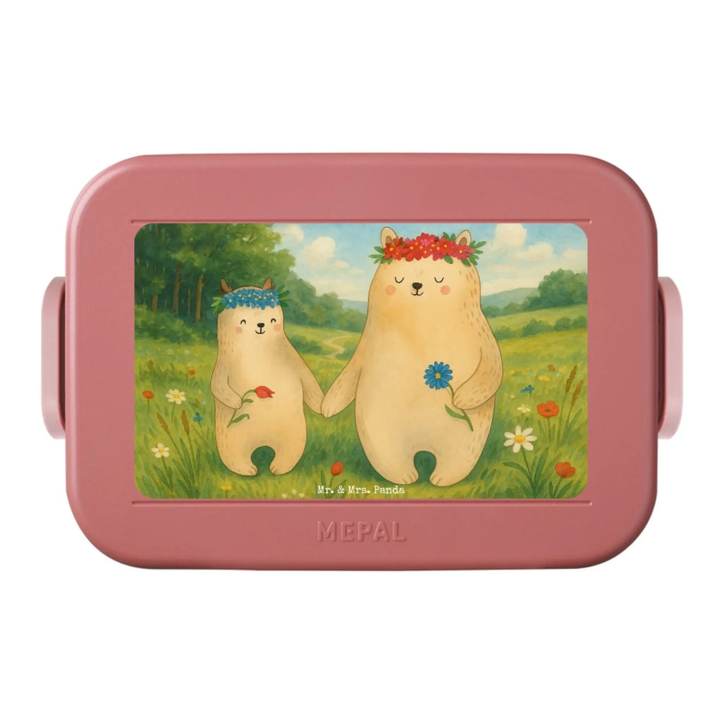 MEPAL Bentobox Bären mit Blumenkranz Design Lunchbox, Brotdose, Bentobox, Familie, Vatertag, Muttertag, Bruder, Schwester, Mama, Papa, Oma, Opa, beste Mutter, Lieblingsmensch, Kind, Mutti, Geschenk Mama. Muttertag, Bär, Family, weltbeste Mama, Mami, Lieblingsmama, Bären, Töchter, Kinder, Tochter, Vorbild, Mutter