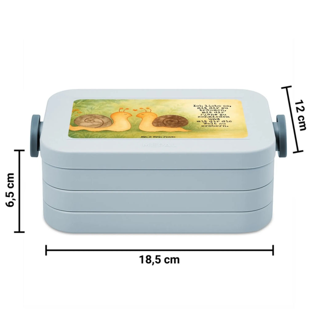 MEPAL Bentobox Schnecken Liebe Design Lunchbox, Brotdose, Bentobox, Liebe, Partner, Freund, Freundin, Ehemann, Ehefrau, Heiraten, Verlobung, Heiratsantrag, Liebesgeschenk, Jahrestag, Hocheitstag