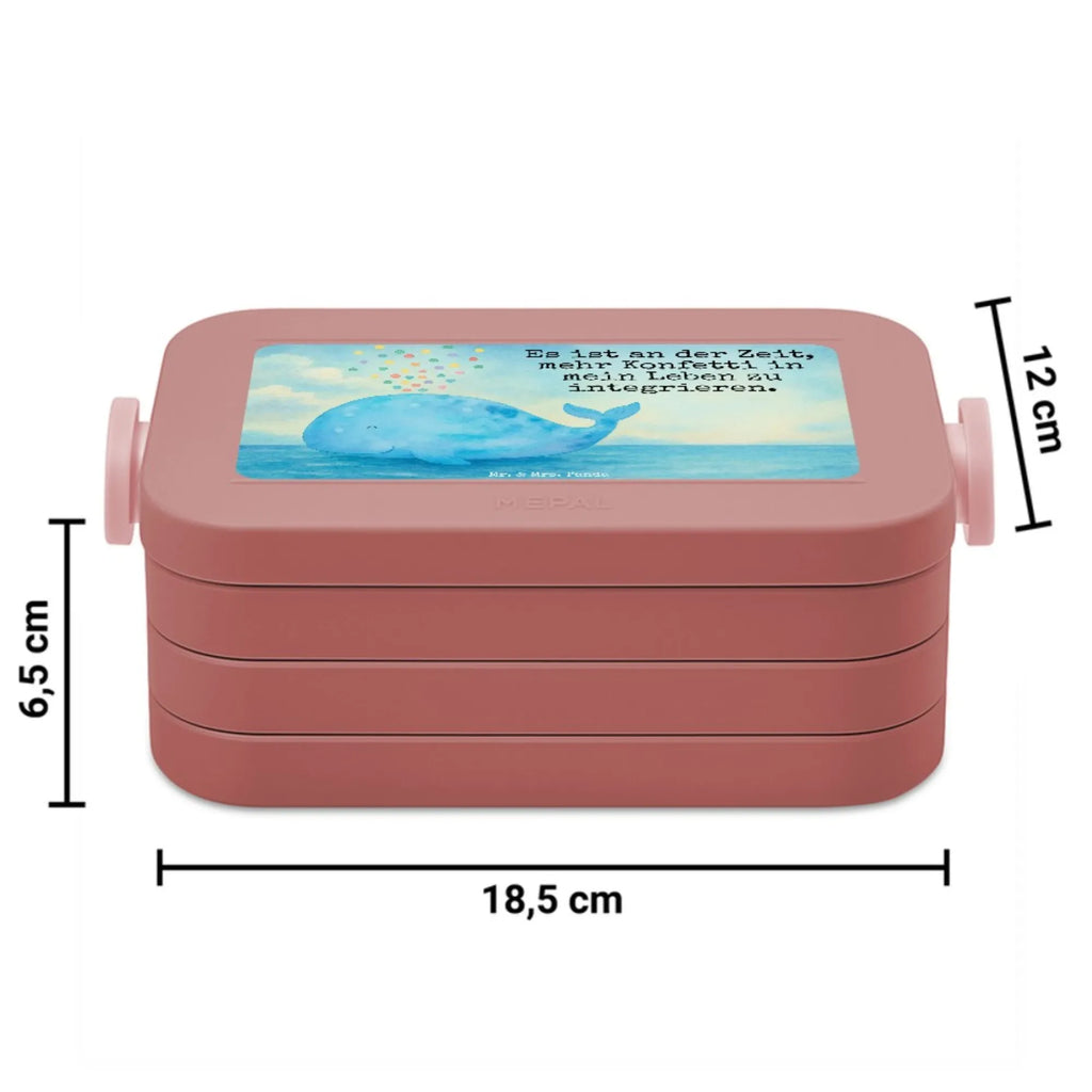 MEPAL Bentobox Wal Konfetti Design Lunchbox, Bentobox, Brotdose, Meerestiere, Meer, Urlaub, Wale, Lebensabschnitt, Diät, Wal, Neustart, Neuanfang, Motivation, Trennung, Abnehmen, Konfetti, Geburtstag