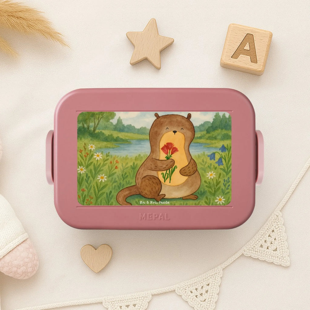 MEPAL Bentobox Otter Blumenstrauß Design Bentobox, Lunchbox, Brotdose, Otter, Fischotter, Seeotter, Otter Seeotter See Otter