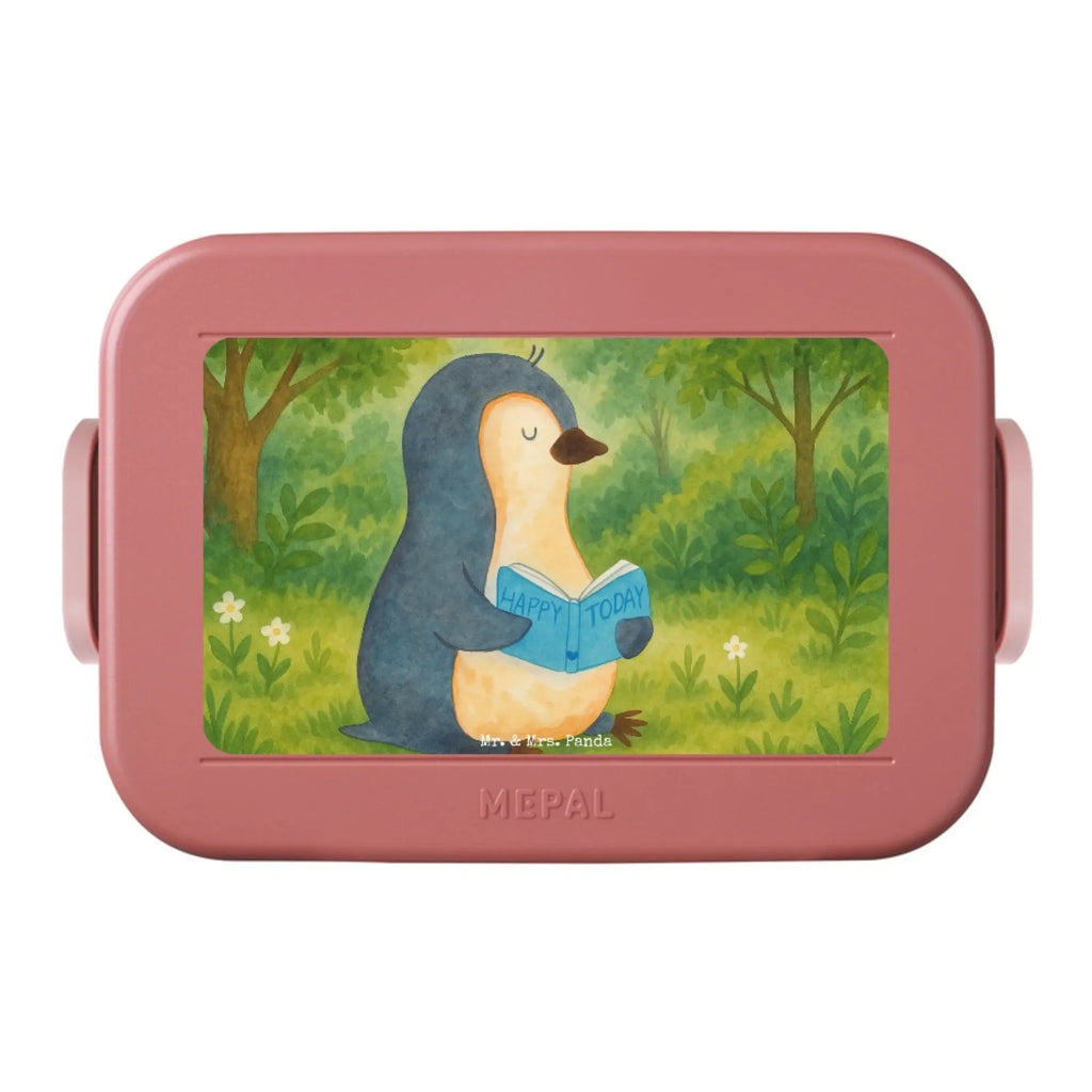 MEPAL Bentobox Pinguin Buch Design Lunchbox, Bentobox, Brotdose, Pinguin, Urlaub, Bücherwurm, Nichtstun, Ferien, Pinguine, Lesen, Faulenzen, Freizeit, Buch
