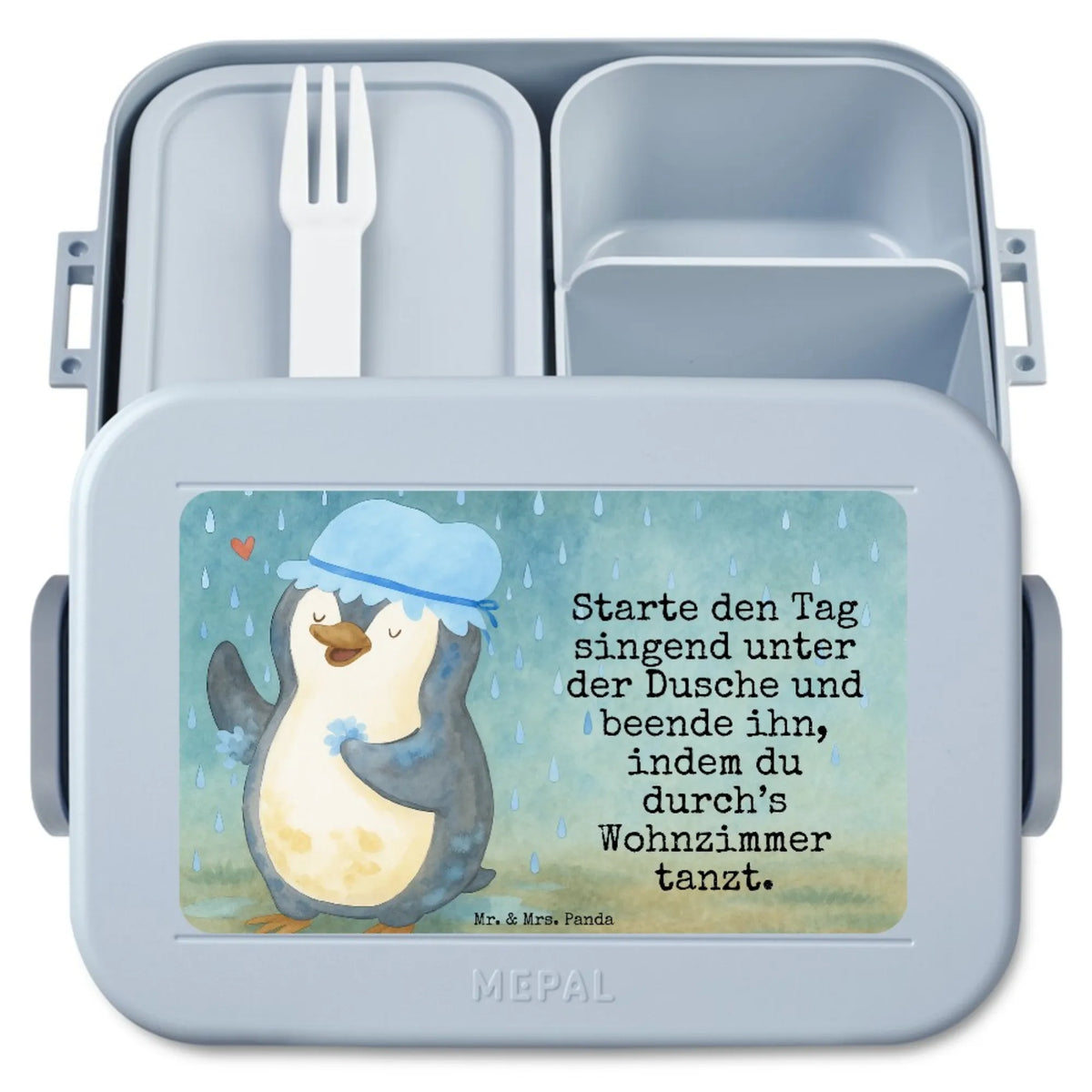  Pingwin Prysznic Design Essensbox, Frischhaltedose, Bento-Brotdose, Lebensmittelbehälter, Essensbehälter, Bento Box, Lunchbox, Vesperbox, Bentobox, Jausenbox, Snackdose, Meal Prep Box, Snackbox, Pinguin, Pinguine, glücklich sein, Neuanfang, Motivation, Dusche, Neustart, Duschen, Lebensmotto