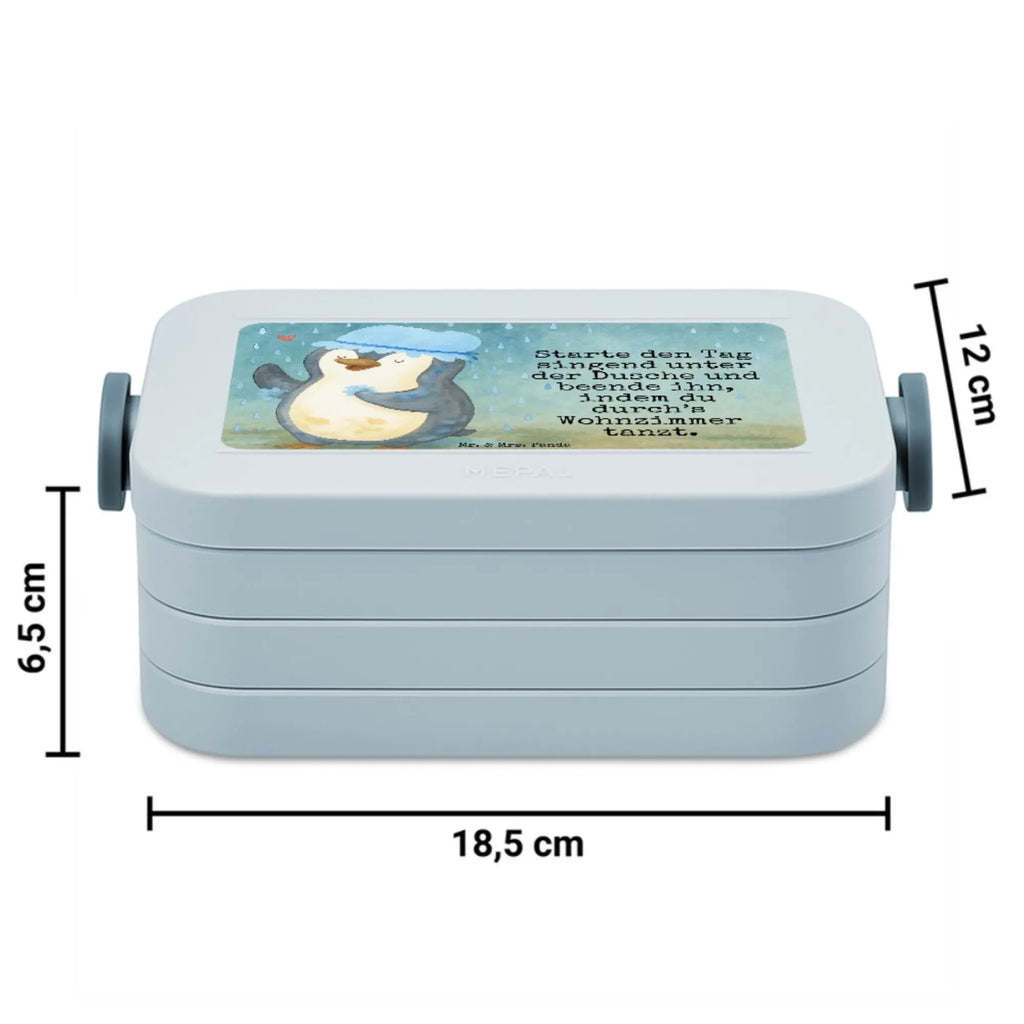 MEPAL Bentobox Pinguin Duschen Design Brotdose, Lunchbox, Bentobox, Pinguin, Dusche, Pinguine, glücklich sein, Neuanfang, Motivation, Lebensmotto, duschen, Neustart