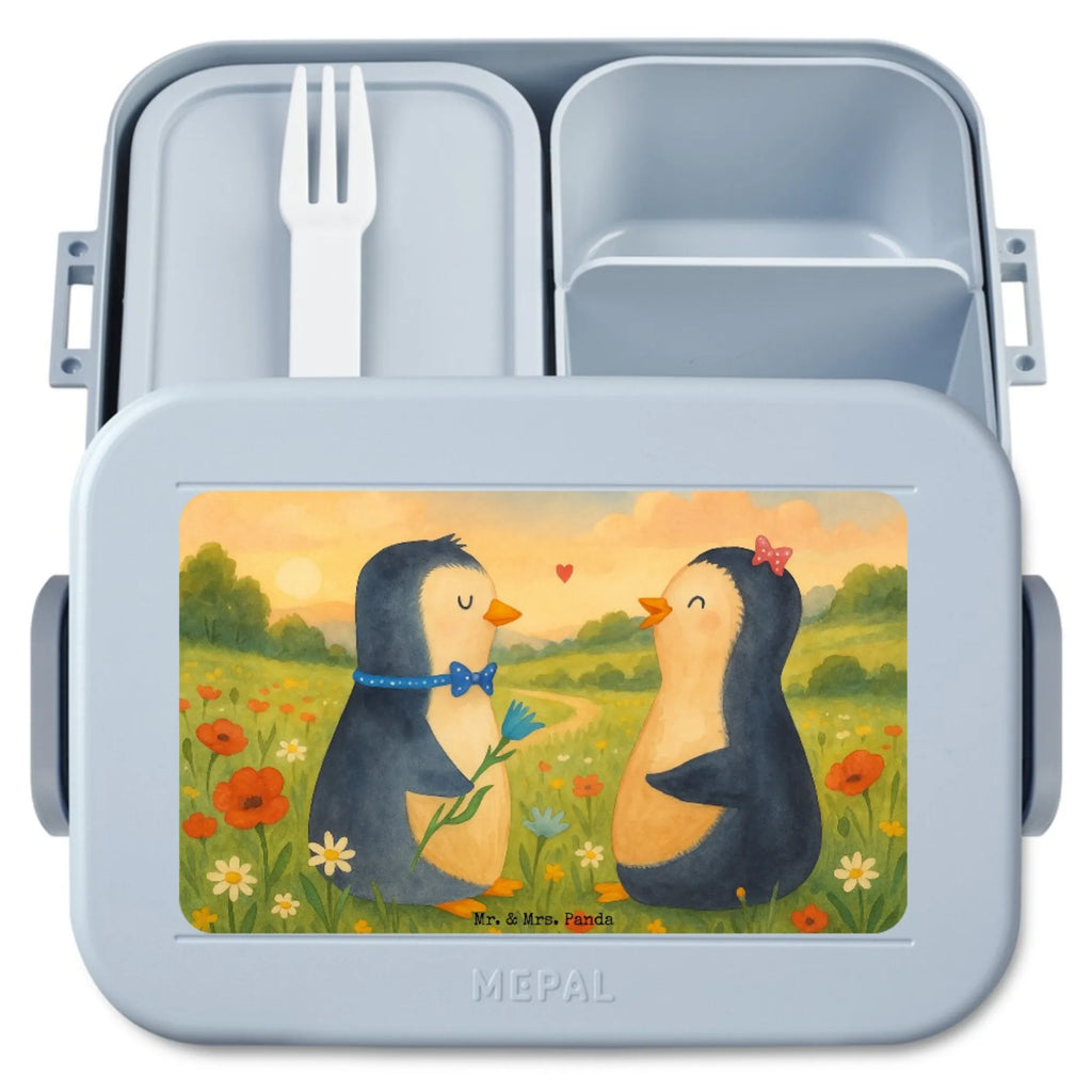 MEPAL Bentobox Pinguin Pärchen Design Bentobox, Brotdose, Lunchbox, Pinguin, Hochzeit, Pinguine, Hochzeitsgeschenk, Traumpaar, Liebe, Liebesgeschenk, Liebespaar, Jahrestag, große Liebe, Liebesbeweis, Hochzeitstag, Verlobung