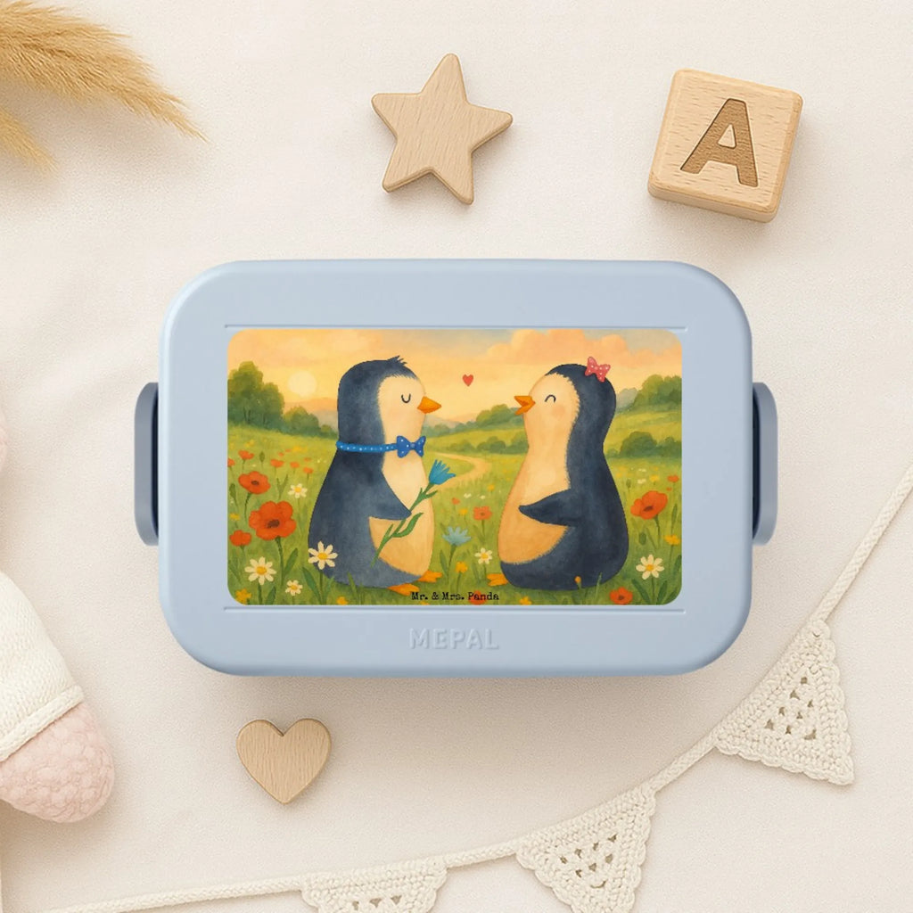 MEPAL Bentobox Pinguin Pärchen Design Bentobox, Brotdose, Lunchbox, Pinguin, Hochzeit, Pinguine, Hochzeitsgeschenk, Traumpaar, Liebe, Liebesgeschenk, Liebespaar, Jahrestag, große Liebe, Liebesbeweis, Hochzeitstag, Verlobung