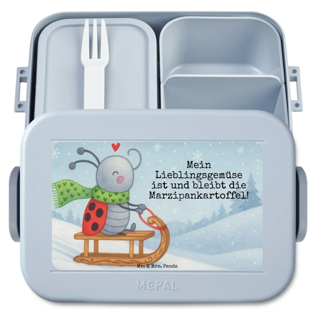 MEPAL Bentobox Smörle Rodeln Design Brotdose, Bentobox, Lunchbox, Winter, Weihnachten, Weihnachtsdeko, Nikolaus, Advent, Heiligabend, Wintermotiv, Smörle, Marzipan, Schlittenfahren