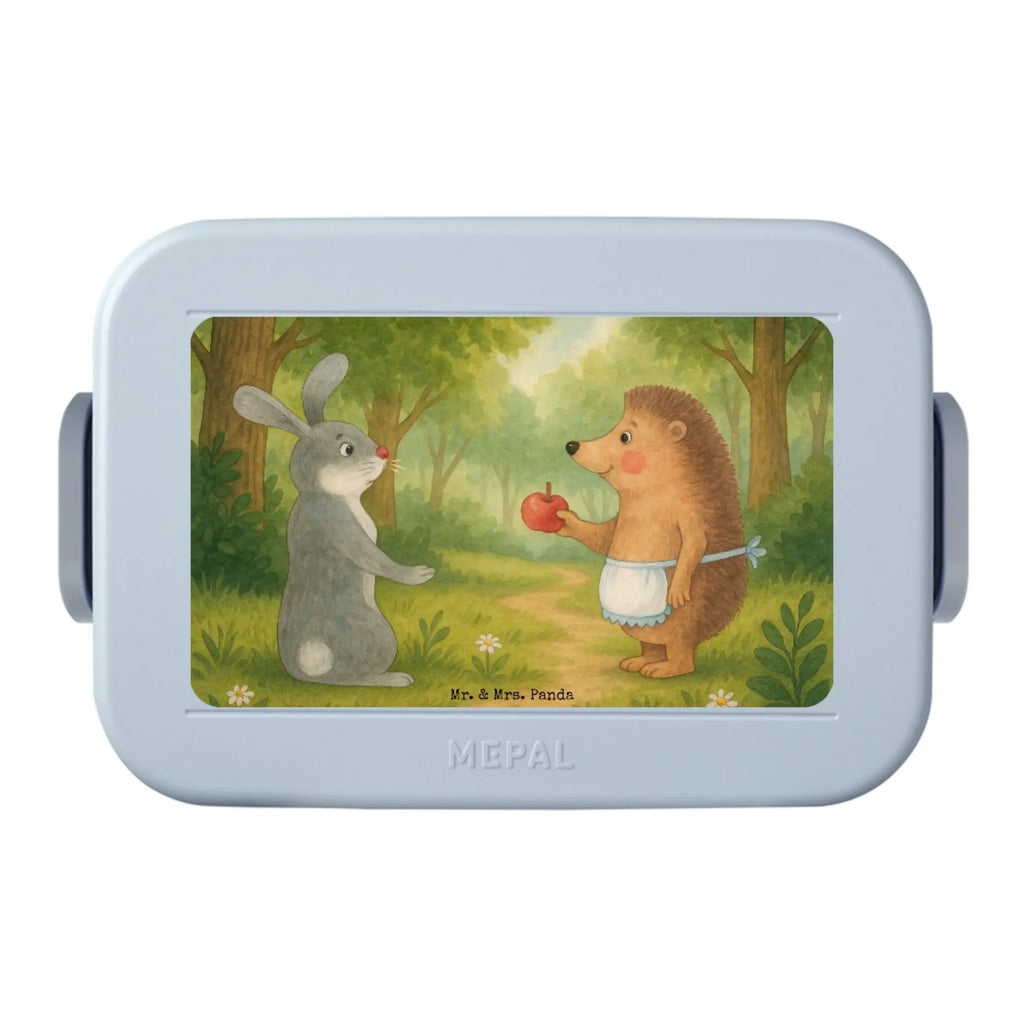 MEPAL Bentobox Hase Igel Design Lunchbox, Brotdose, Bentobox, Tiermotive, Gute Laune, lustige Sprüche, Tiere, Spruch romantisch, Trösten, Liebe Spruch, Igel und Hase, Trennungsschmerz, Herzschmerz, Liebeskummer Geschenk, Hase, Igel