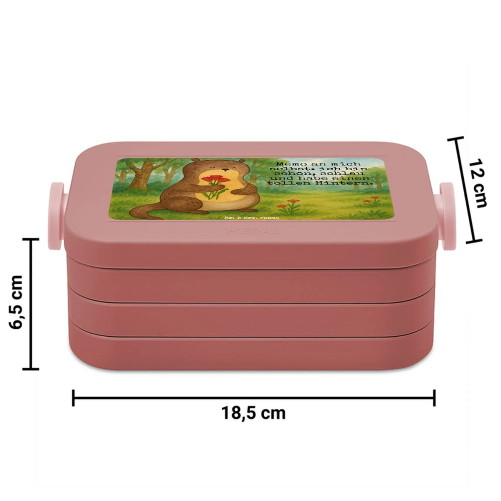 MEPAL Bentobox Otter Blumenstrauß Design Bentobox, Lunchbox, Brotdose, Otter, Fischotter, Seeotter, Otter Seeotter See Otter