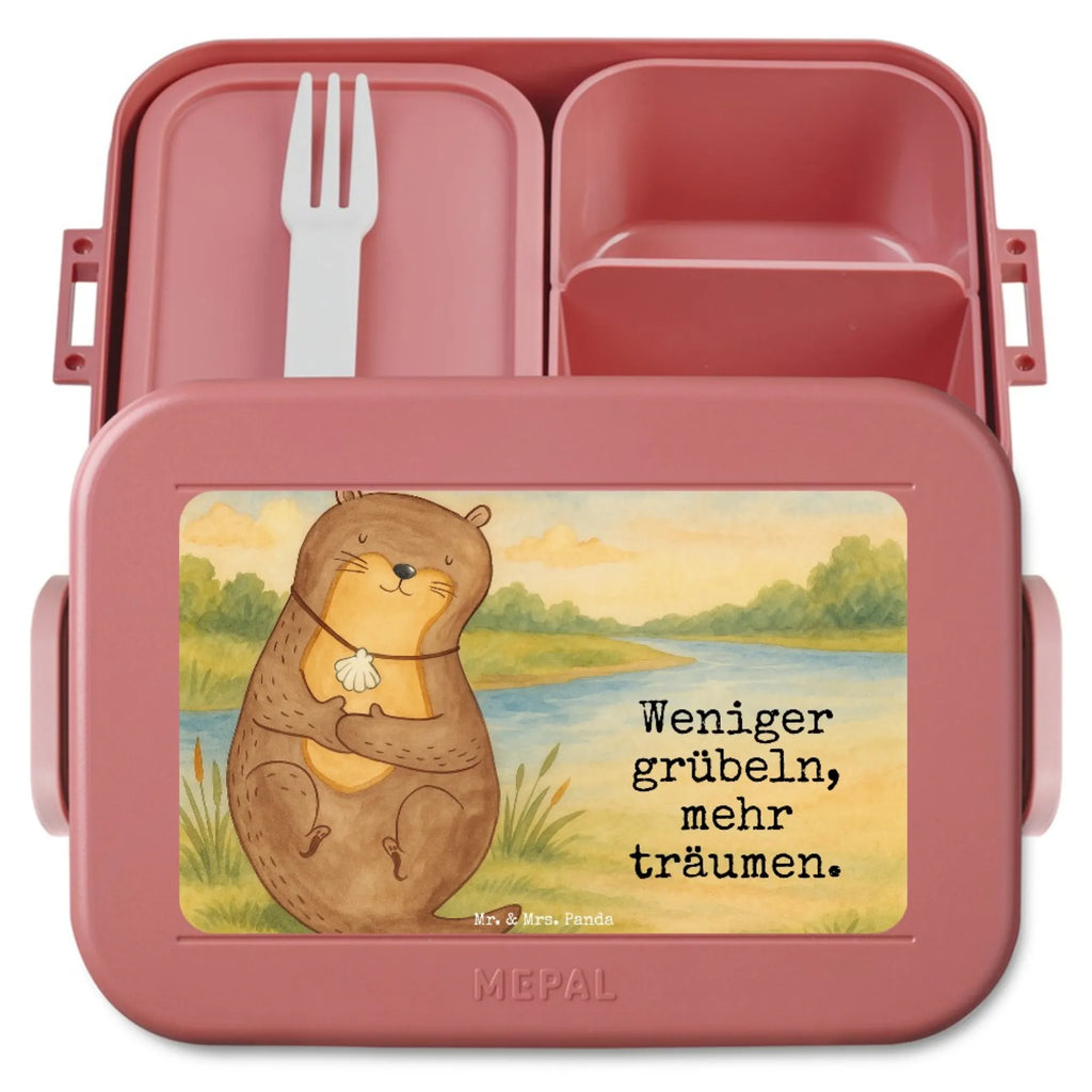MEPAL Bentobox Otter Muschel Design Bentobox, Brotdose, Lunchbox, Otter, Fischotter, Seeotter, Otterliebe, Büro, Tagträumen, träumen, Motivation, grübeln