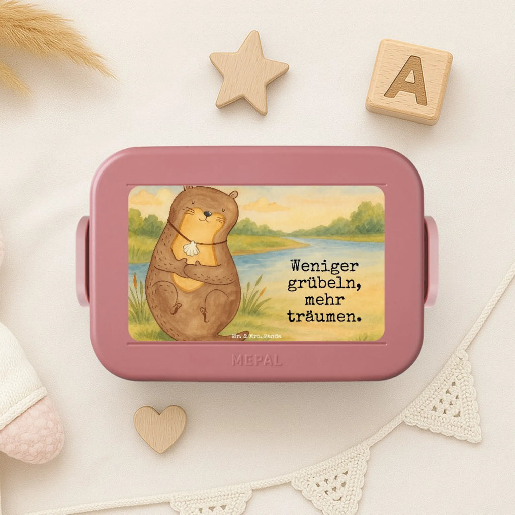 MEPAL Bentobox Otter Muschel Design Bentobox, Brotdose, Lunchbox, Otter, Fischotter, Seeotter, Otterliebe, Büro, Tagträumen, träumen, Motivation, grübeln